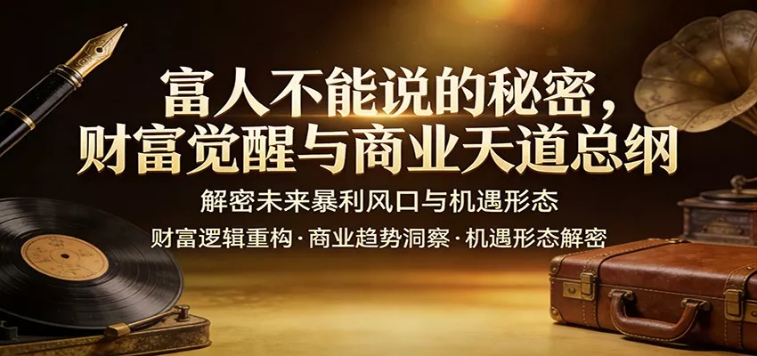 富人不能说的秘密，财富觉醒与商业天道总纲，解密未来暴利风口与机遇形态 - 付费阅读