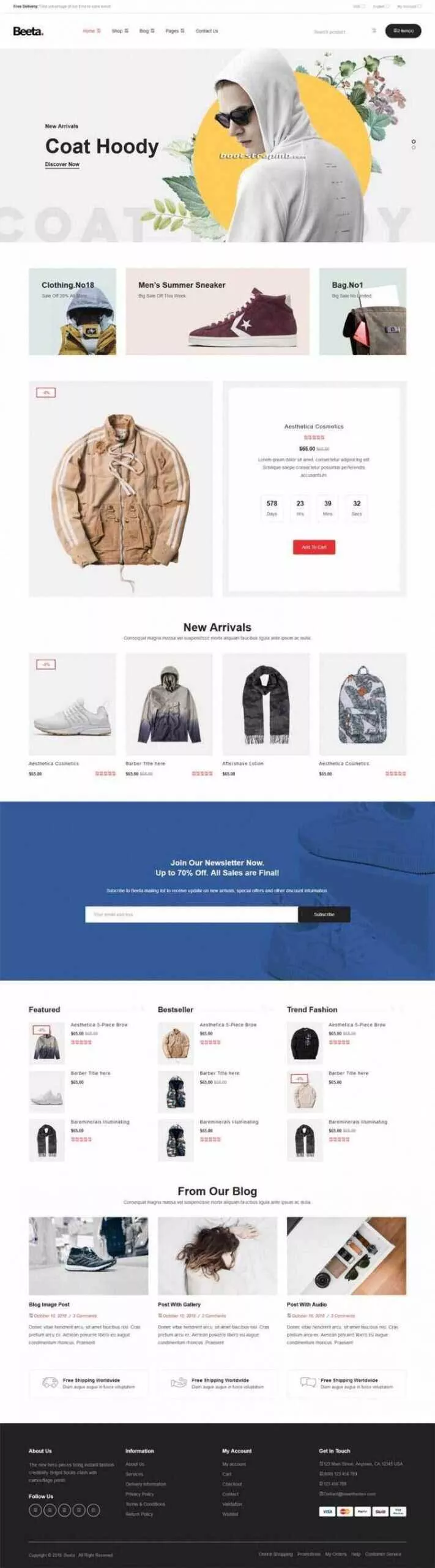多功能电子商务Bootstrap4响应式HTML5 - 付费阅读