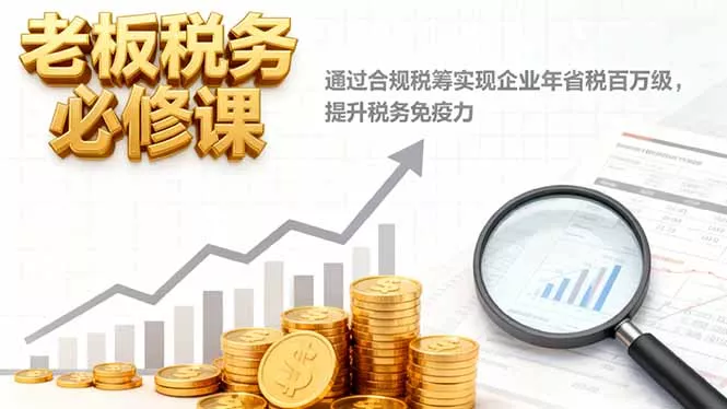 老板税务必修课，通过合规税筹实现企业年省税百万级，提升税务免疫力 - 付费阅读