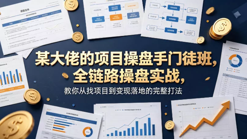 某大佬的项目操盘手门徒班，全链路操盘实战，教你从找项目到变现落地的完整打法 - 付费阅读