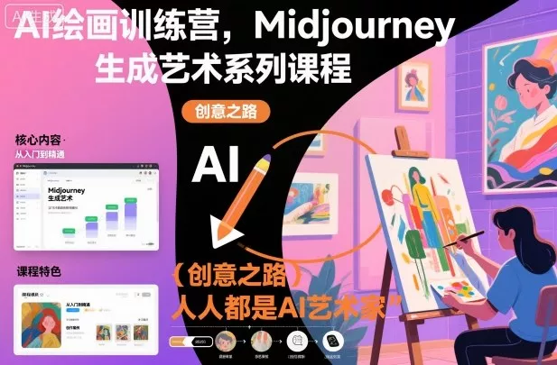 AI绘画训练营，Midjourney生成艺术系列课程，人人都是AI艺术家 - 付费阅读