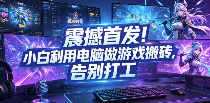 震撼首发！小白利用电脑做游戏搬砖，告别打工【揭秘】 - 付费阅读