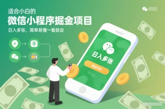 适合小白的微信小程序掘金项目，日入多张，简单易懂一看就会【揭秘】 - 付费阅读