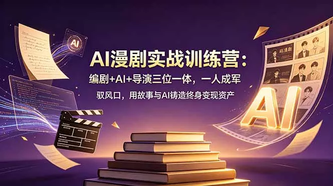 AI漫剧实战训练营：编剧+AI+导演三位一体，一人成军 驭风口，用故事与AI铸造终身变现资产 - 付费阅读