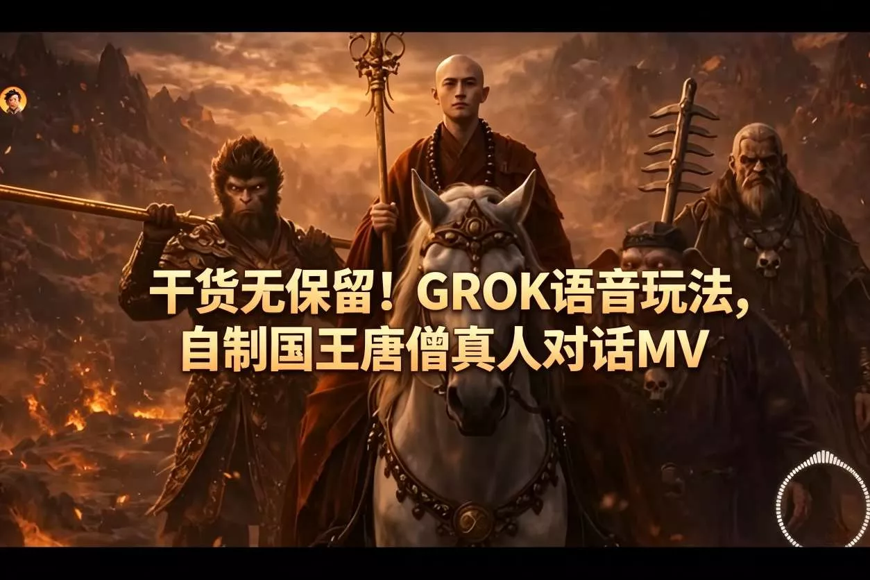 干货无保留！GROK语音玩法，自制国王唐僧真人对话MV - 付费阅读