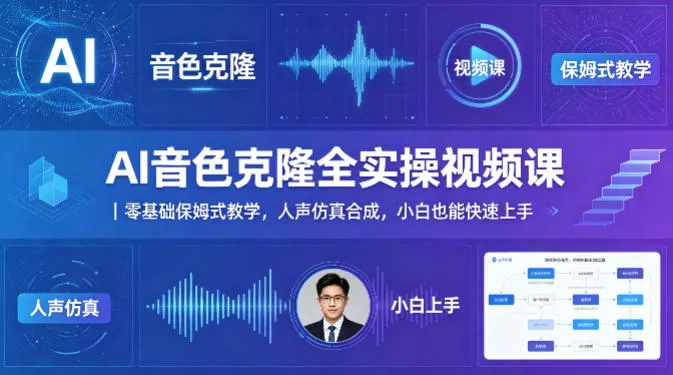 AI音色克隆全实操视频课｜零基础保姆式教学，人声仿真合成，小白也能快速上手 - 付费阅读