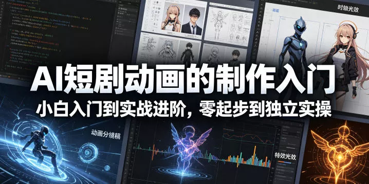 AI短剧动画的制作入门，小白入门到实战进阶，零起步到独立实操 - 付费阅读