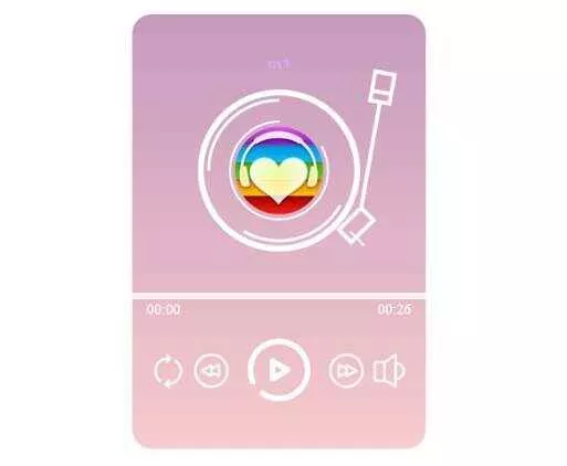 网页粉色渐变音乐播放器效果html源码 - 付费阅读