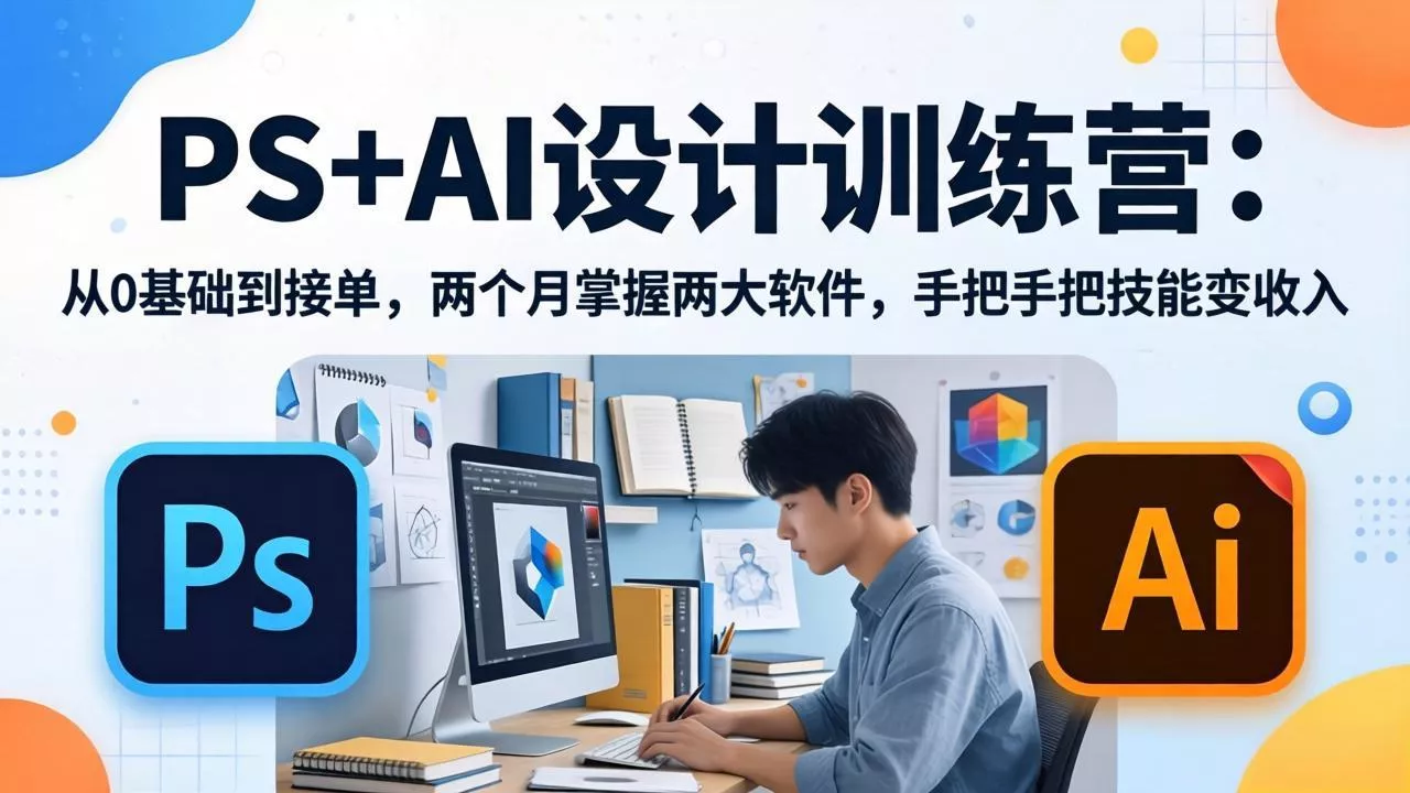 PS+AI设计训练营：从0基础到接单，两个月掌握两大软件，手把手把技能变收入 - 付费阅读