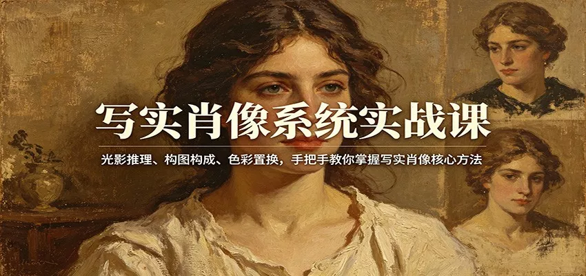 写实肖像系统实战课：光影推理、构图构成、色彩置换，手把手教你掌握写实肖像核心方法 - 付费阅读