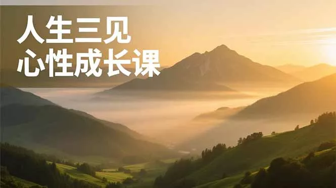 人生三见心性成长课，见天地众生自己，搞透人性安顿身心，活出清晰自我，内在富足无价 - 付费阅读