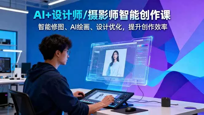 AI+设计师/摄影师智能创作课：智能修图、AI绘画、设计优化，提升创作效率 - 付费阅读