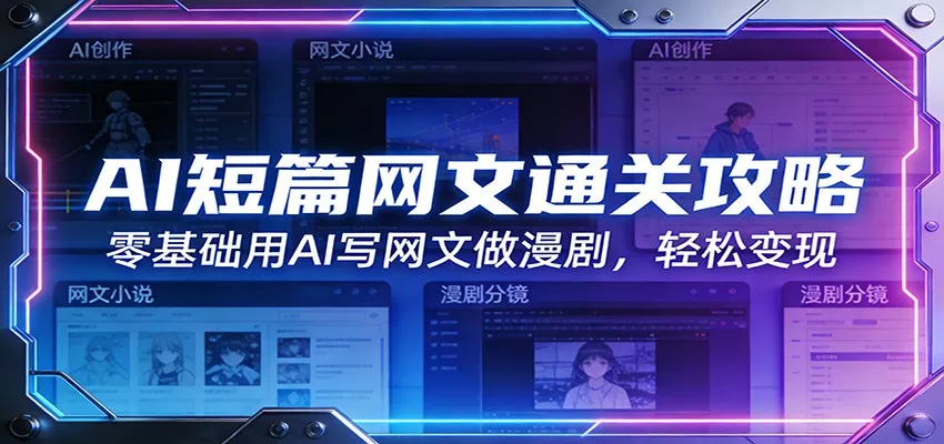 AI短篇网文通关攻略：零基础用AI写网文做漫剧，轻松变现 - 付费阅读