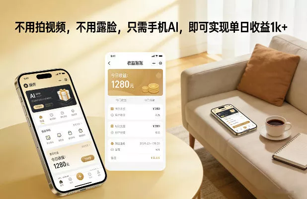 不用拍视频，不用露脸，只需手机AI，即可实现单日收益1k+【揭秘】 - 付费阅读