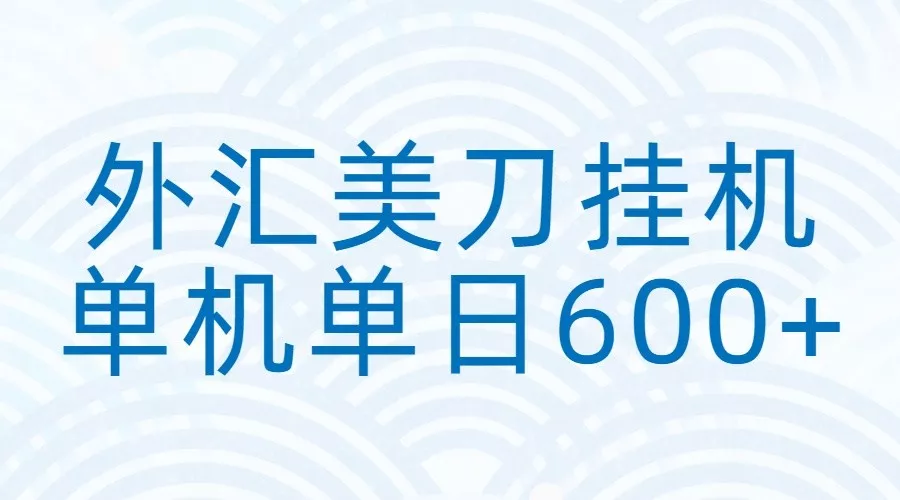外汇美刀挂机：全自动挂机赚美金，单机600+ - 付费阅读
