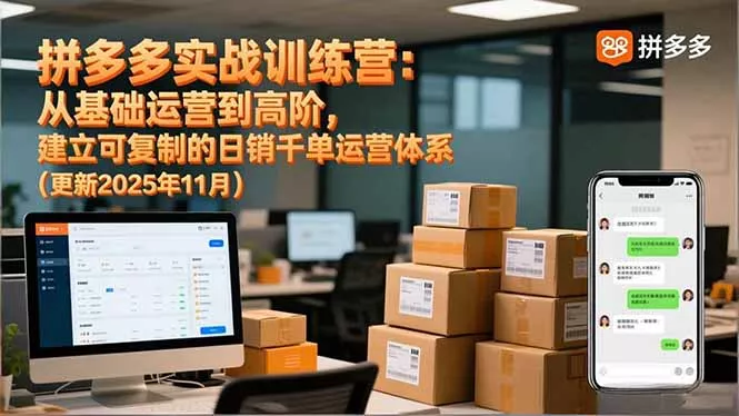 拼多多实战训练营：从基础运营到高阶，建立可复制的日销千单运营体系(更新11月 - 付费阅读