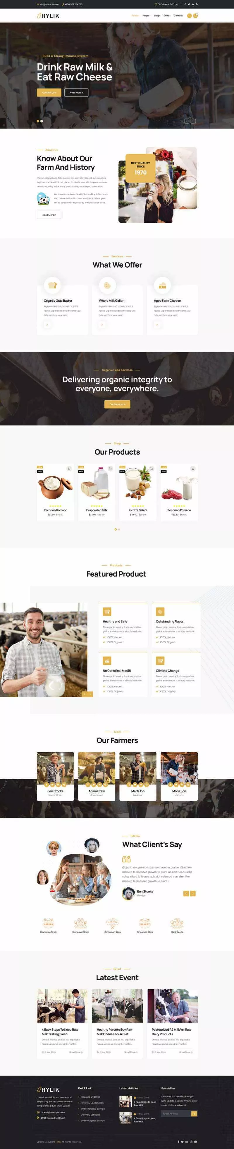 响应式牛奶制品生产企业HTML5模板 - 付费阅读