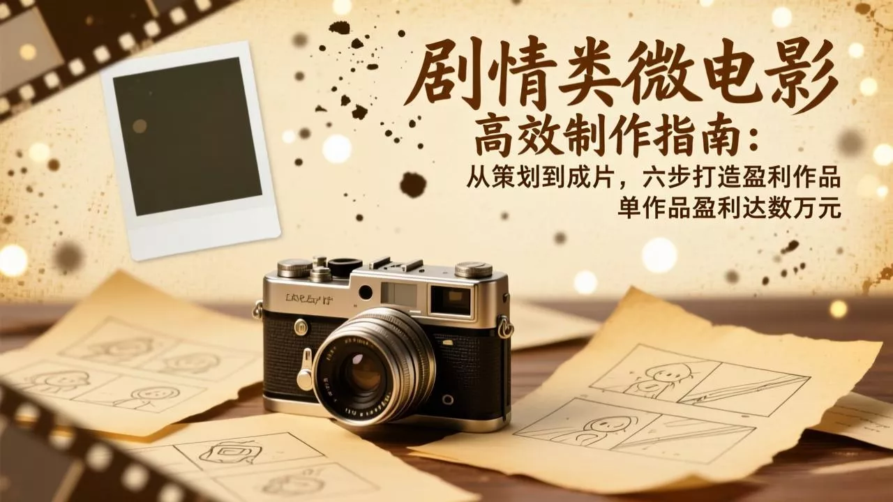 剧情类微电影高效制作指南：从策划到成片，六步打造盈利作品，单作品盈利达数万元 - 付费阅读