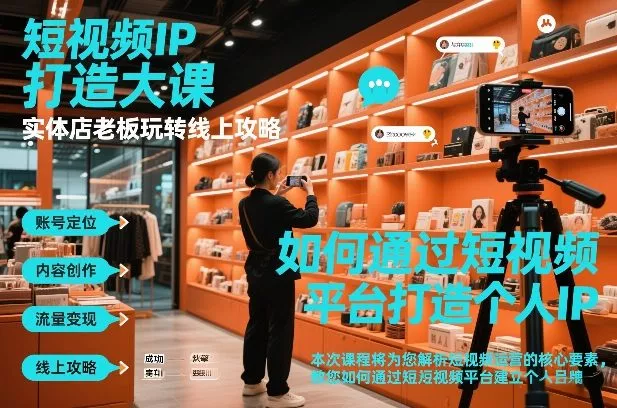 短视频ip打造大课，实体店老板玩转线上攻略 - 付费阅读
