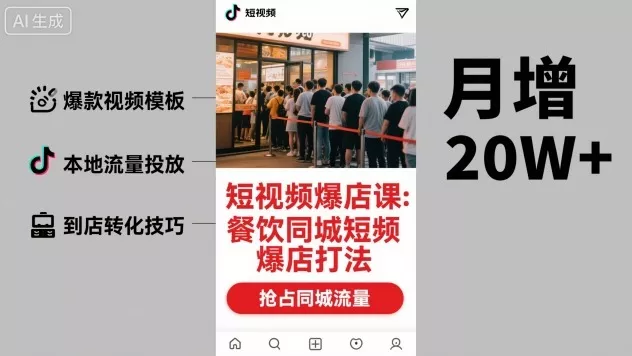 短视频爆店课，餐饮同城短视频爆店打法 - 付费阅读