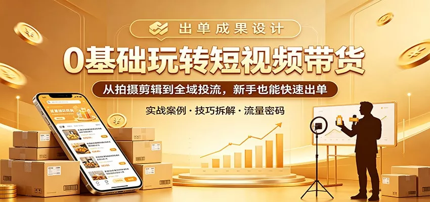 0基础玩转短视频带货：从拍摄剪辑到全域投流，新手也能快速出单 - 付费阅读