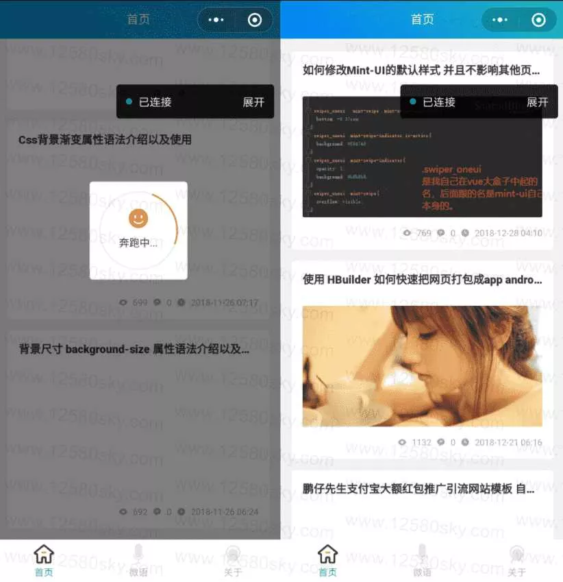 emlog蔚蓝模板开源微信小程序 - 付费阅读