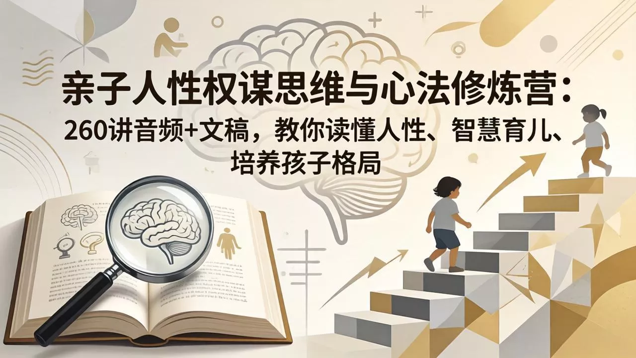亲子人性权谋思维与心法修炼营：260讲音频+文稿，教你读懂人性、智慧育儿、培养孩子格局 - 付费阅读