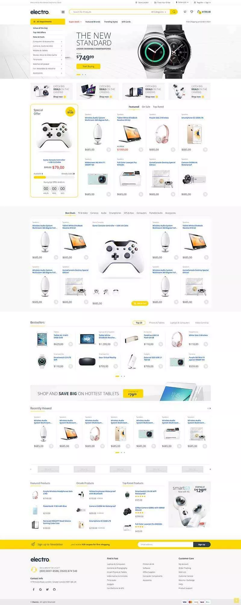 简洁明亮的综合型电子商城html模板 - 付费阅读