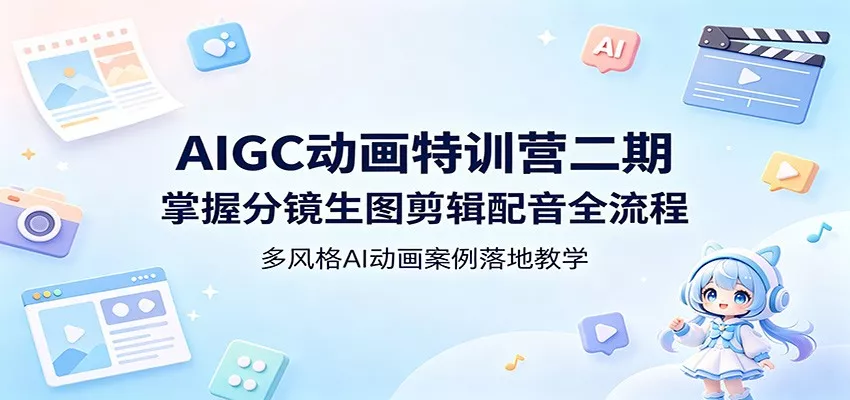 AIGC动画特训营二期：掌握分镜生图剪辑配音全流程，多风格AI动画案例落地教学 - 付费阅读