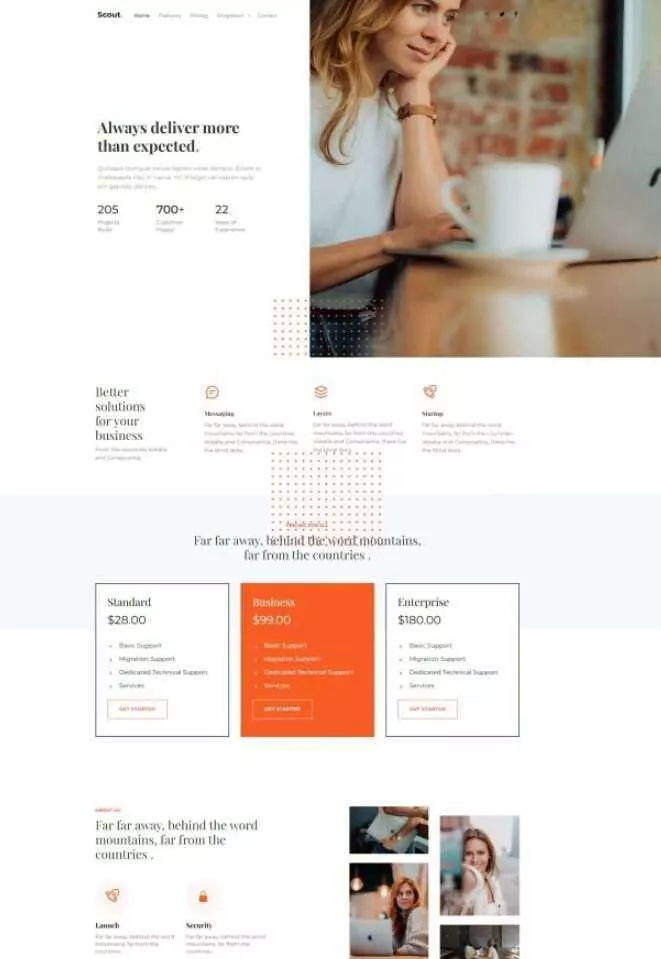 Bootstrap商务咨询服务公司网站HTML模板 - 付费阅读