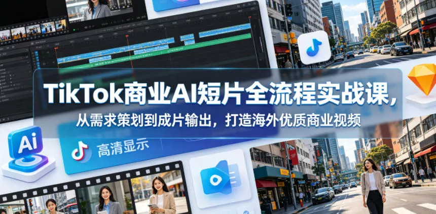 TikTok商业AI短片全流程实战课，从需求策划到成片输出，打造海外优质商业视频 - 付费阅读