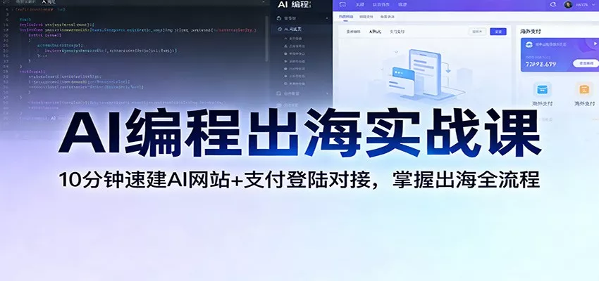 AI编程出海实战课：10分钟速建AI网站+支付登陆对接，掌握出海全流程 - 付费阅读