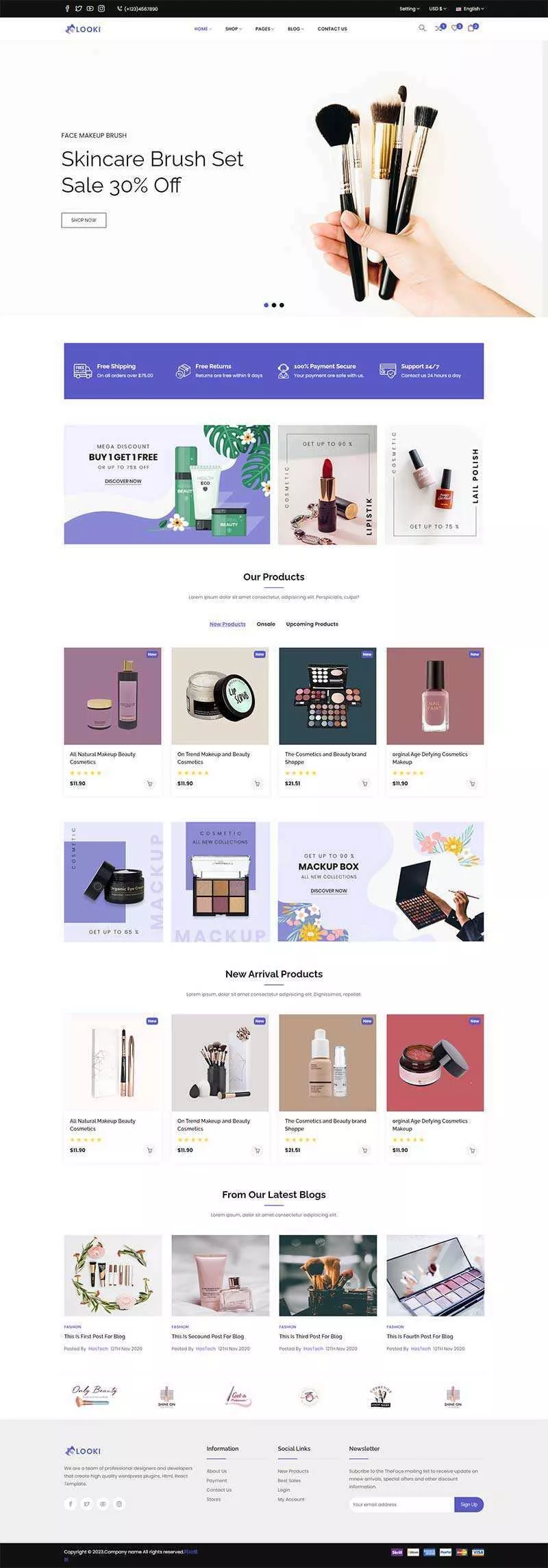 Bootstrap5美容化妆品电子商务html模板 - 付费阅读