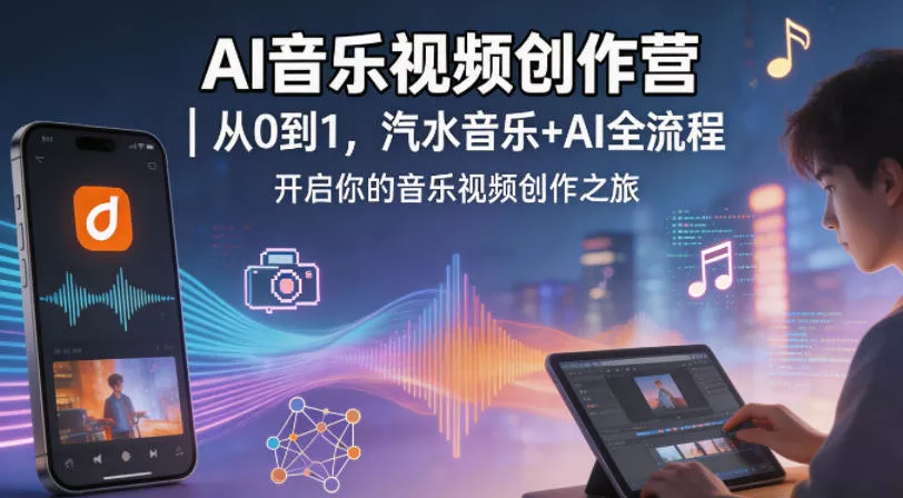 AI音乐视频创作营｜从0到1，汽水音乐+AI全流程，开启你的音乐视频创作之旅 - 付费阅读