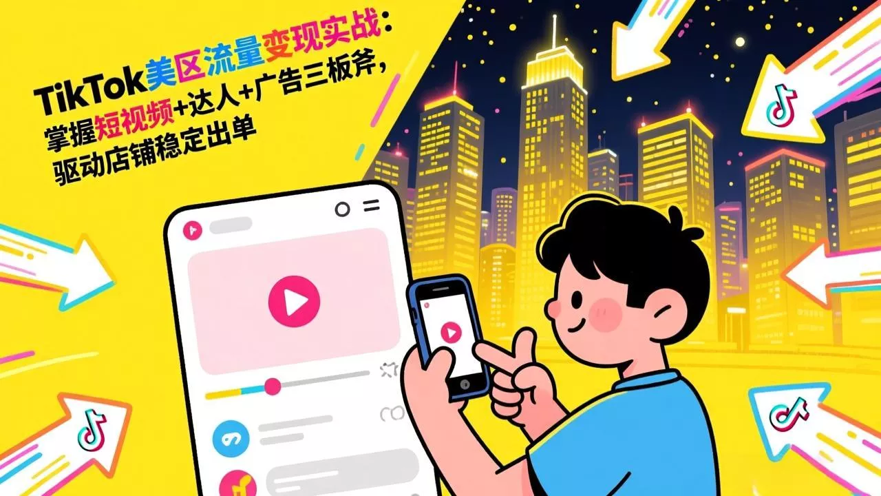 TikTok美区流量变现实战：掌握短视频+达人+广告三板斧，驱动店铺稳定出单 - 付费阅读