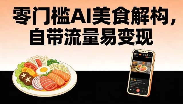零门槛AI美食解构，自带流量易变现 - 付费阅读