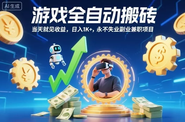 游戏全自动搬砖，当天就见收益，日入1K+，永不失业副业兼职项目【揭秘】 - 付费阅读