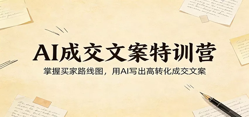 AI成交文案特训营：掌握买家路线图，用AI写出高转化成交文案 - 付费阅读