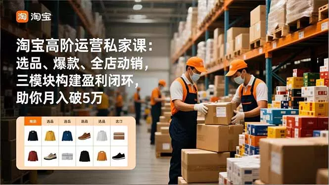 淘宝高阶运营私家课：选品、爆款、全店动销，三模块构建盈利闭环，助你月入破5万(更新12月 - 付费阅读