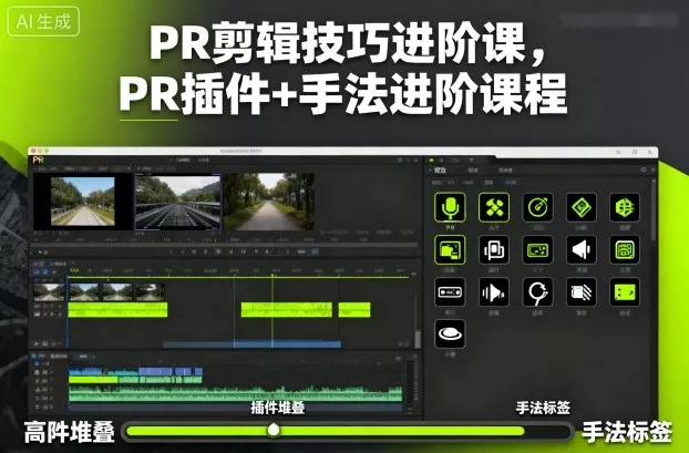 PR剪辑技巧进阶课，PR插件+手法进阶课程 - 付费阅读