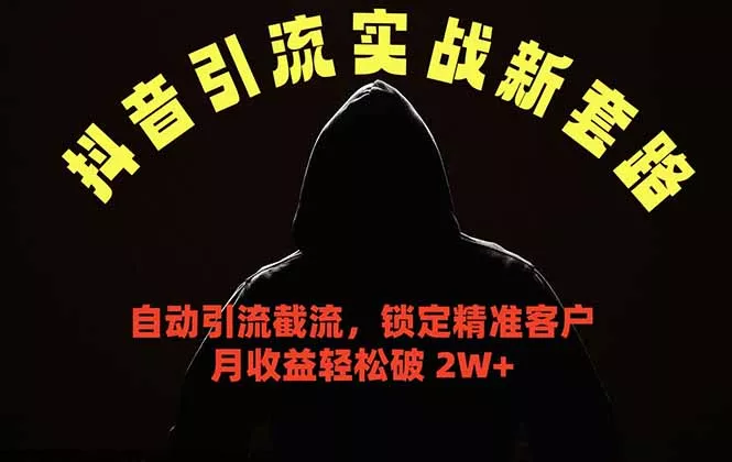 抖音引流实战新套路，挂机自动引流截流精准锁定客户，月收益破 2W+ - 付费阅读