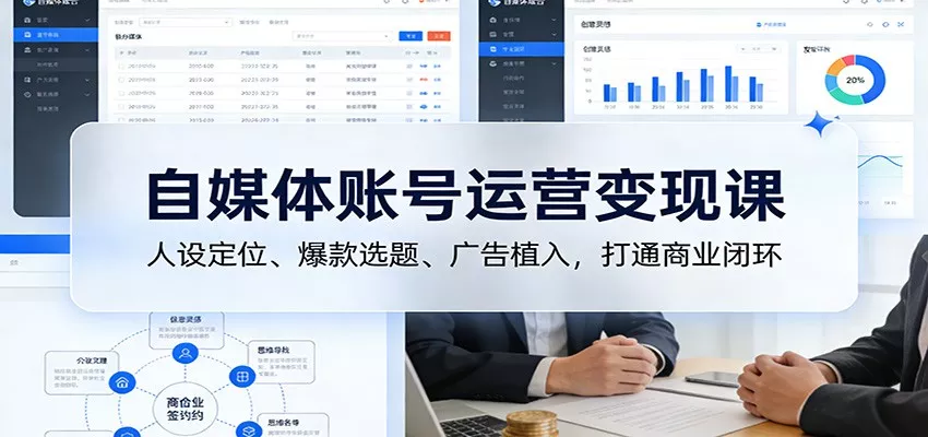 自媒体账号运营变现课：人设定位、爆款选题、广告植入，打通商业闭环 - 付费阅读