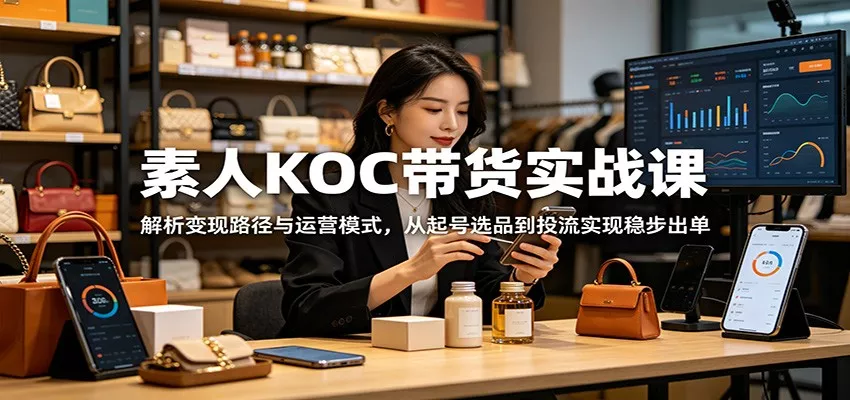 素人KOC带货实战课：解析变现路径与运营模式，从起号选品到投流实现稳步出单 - 付费阅读