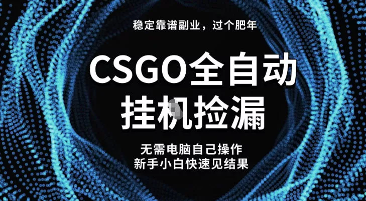 【稳定副业】全球最热门游戏CSGO全自动捡漏，最新玩法，新手小白日入5张+【揭秘】 - 付费阅读