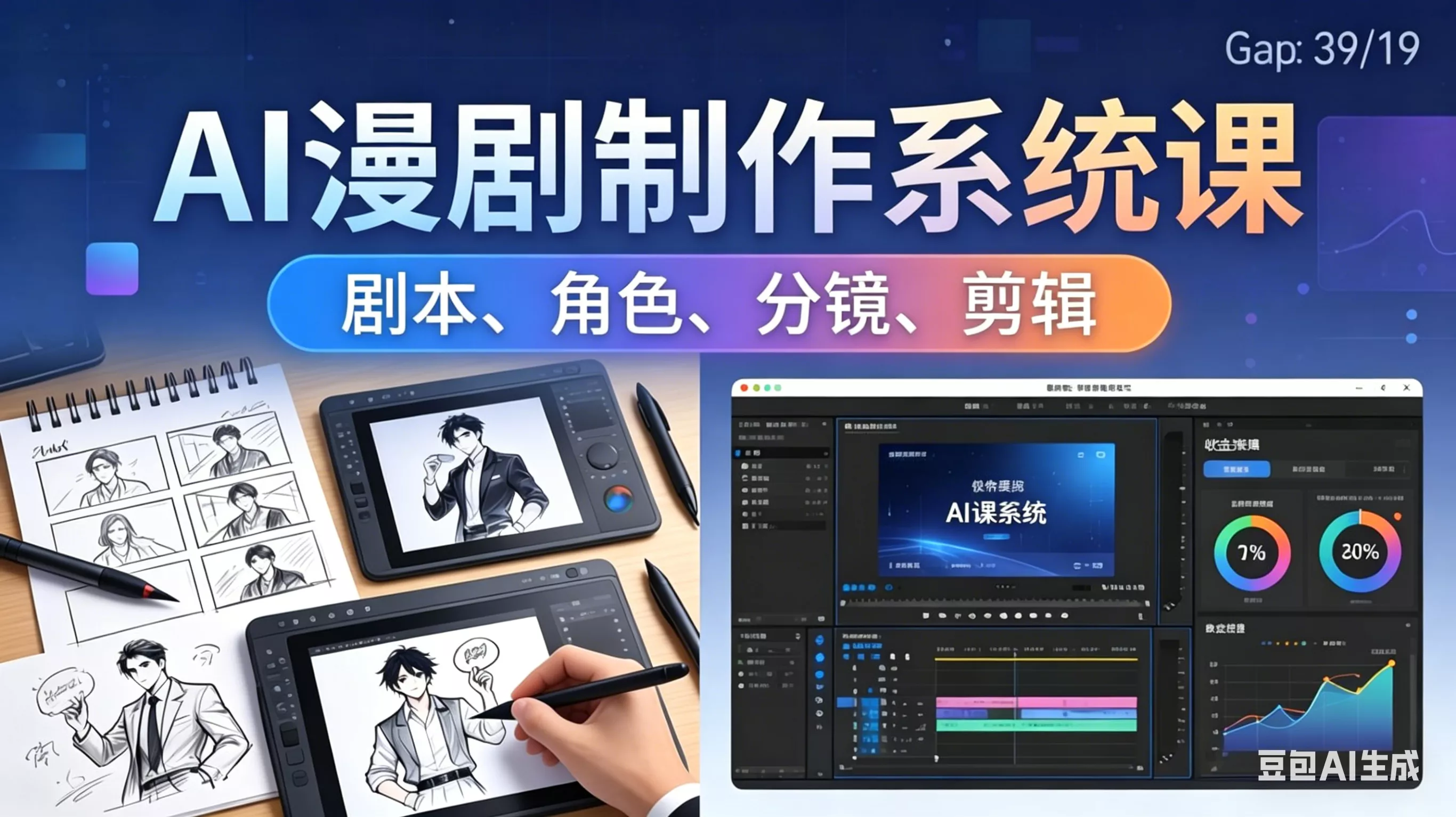 AI漫剧制作系统课：0基础从0到1学会AI制作，掌握剧本、角色、分镜、剪辑全套技能，轻松做号变现 - 付费阅读