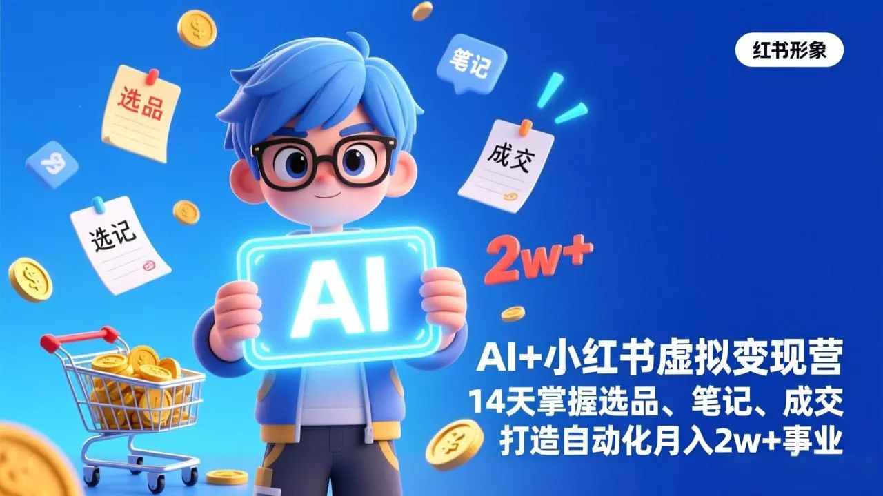 AI+小红书虚拟变现营(完结 - 付费阅读