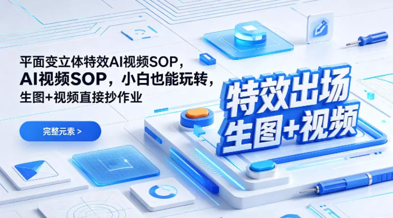 (特效出场)平面变立体特效AI视频SOP，小白也能玩转，生图+视频直接抄作业 - 付费阅读
