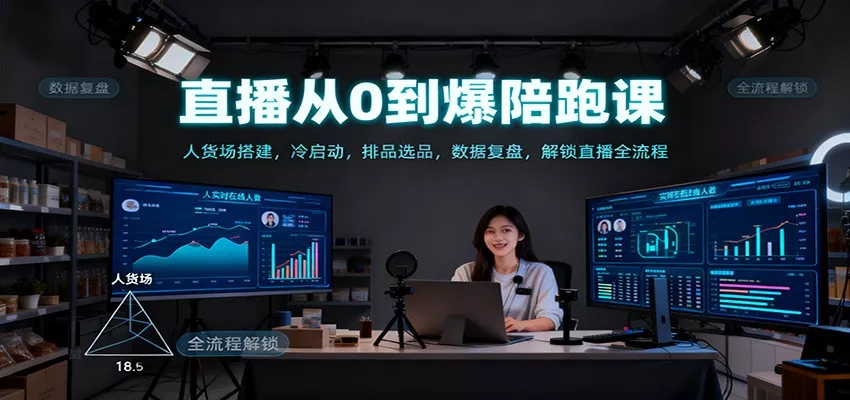 直播从0到爆陪跑课：人货场搭建，冷启动，排品选品，数据复盘，解锁直播全流程 - 付费阅读