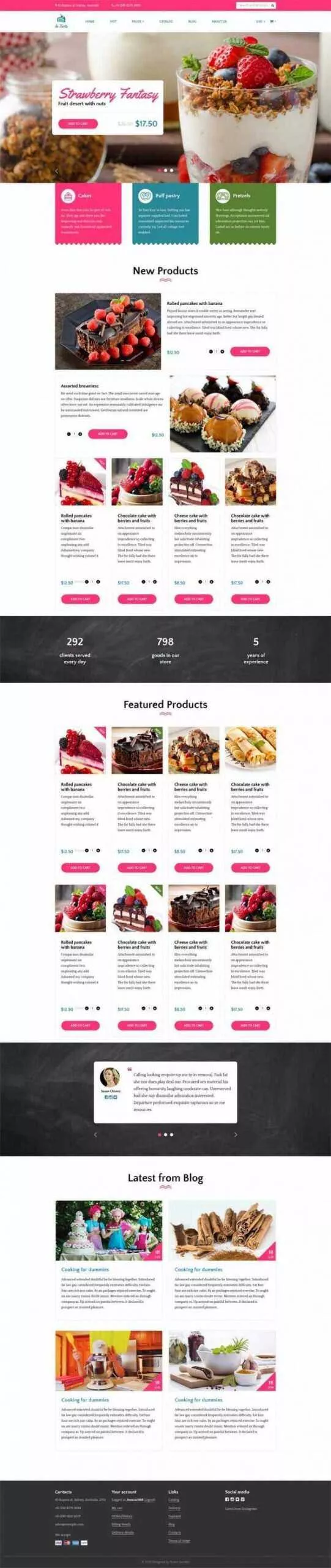 Bootstrap4响应式粉色甜品蛋糕店在线购买商城 - 付费阅读