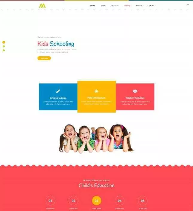 婴幼儿早教儿童培训机构网站HTML模板 - 付费阅读